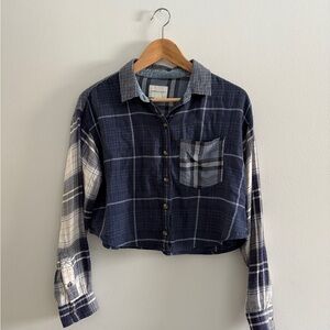 American Eagle patchwork flannel Shirt. Women’s XS